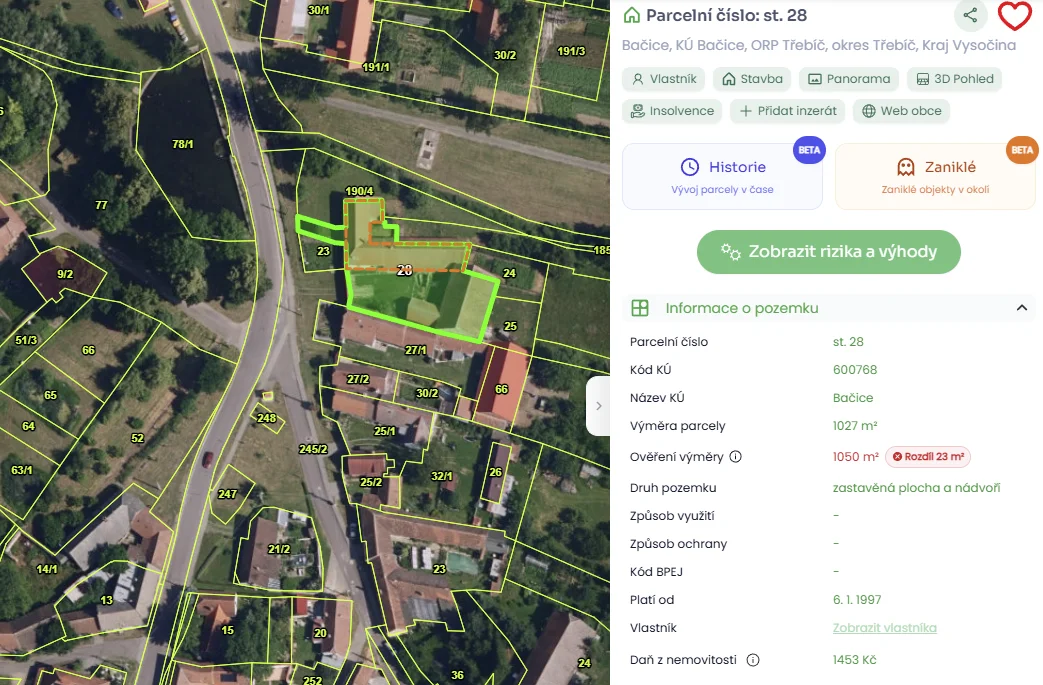 Pozemkov.cz – nadupaný katastr