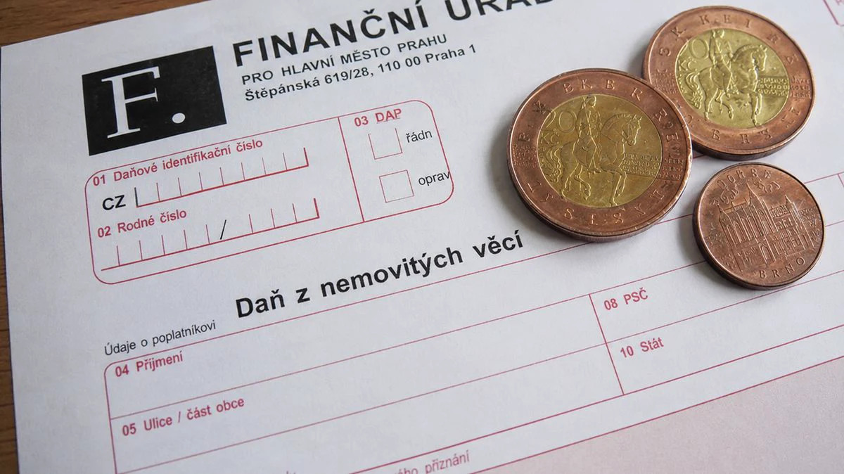 Formulář daňového přiznání k dani z nemovitých věcí