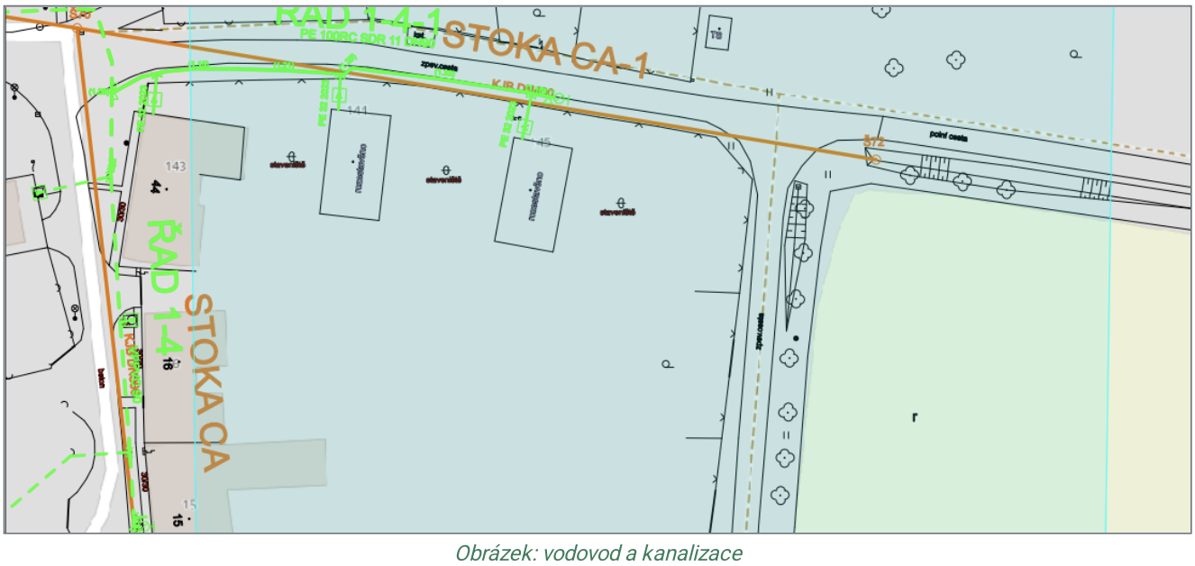 Přehled inženýrských sítí - voda a kanalizace