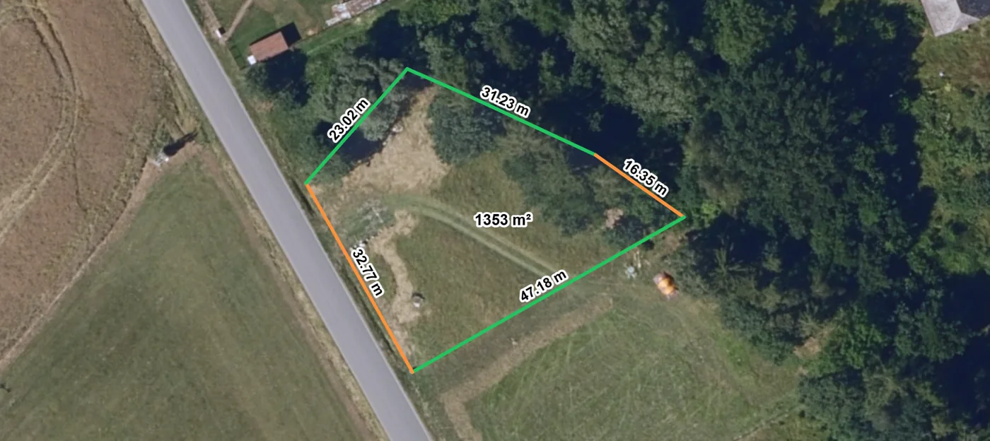 Rozměry parcely, parcela 456/2 Chotěboř