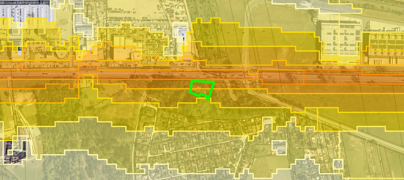 Hlukové zatížení okolí, parcela 719/3 Hradec Králové