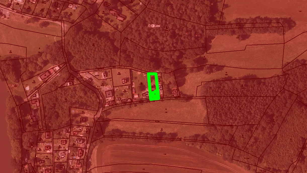 Radonový index, parcela 1045/6 Hrusice
