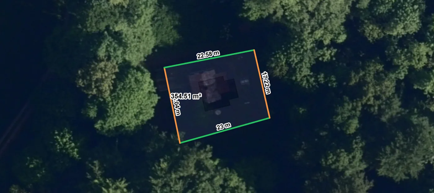 Rozměry parcely, parcela 2246/3 Komorní Lhotka