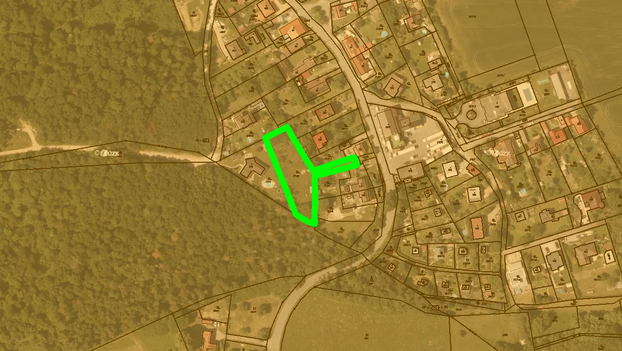 Radonový index, parcela 233/6 Králův Dvůr
