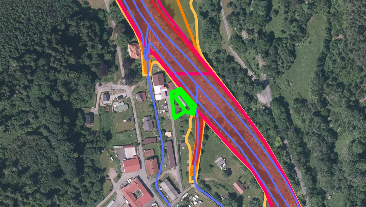 Záplavová území, parcela 9/3 Rejštejn