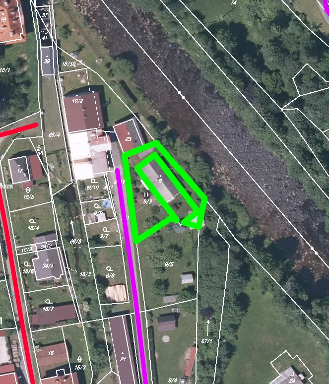 Příjezdová cesta, parcela 9/3 Rejštejn