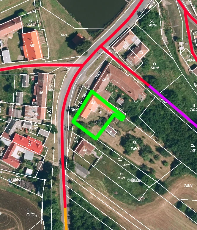 Příjezdová cesta, parcela st. 83 Rozkoš