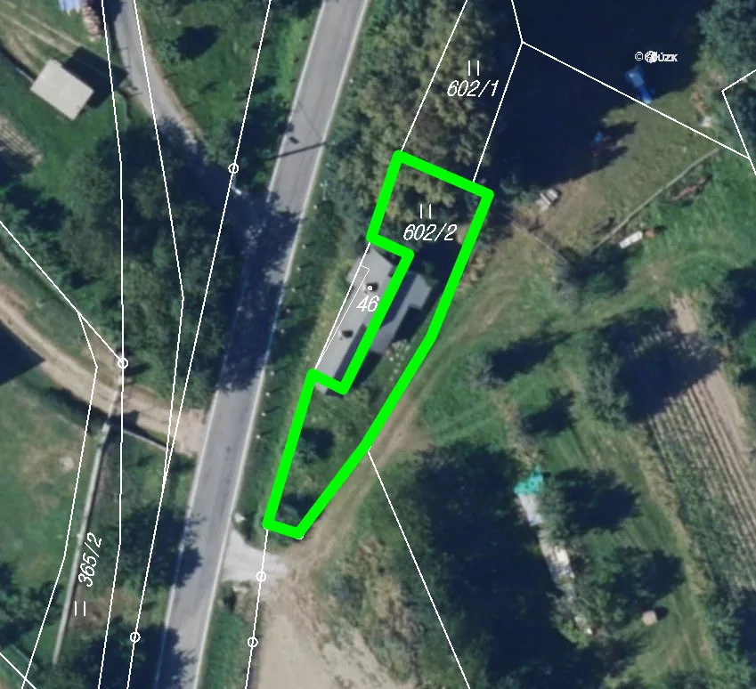 Katastrální mapa, parcela 602/2 Synalov