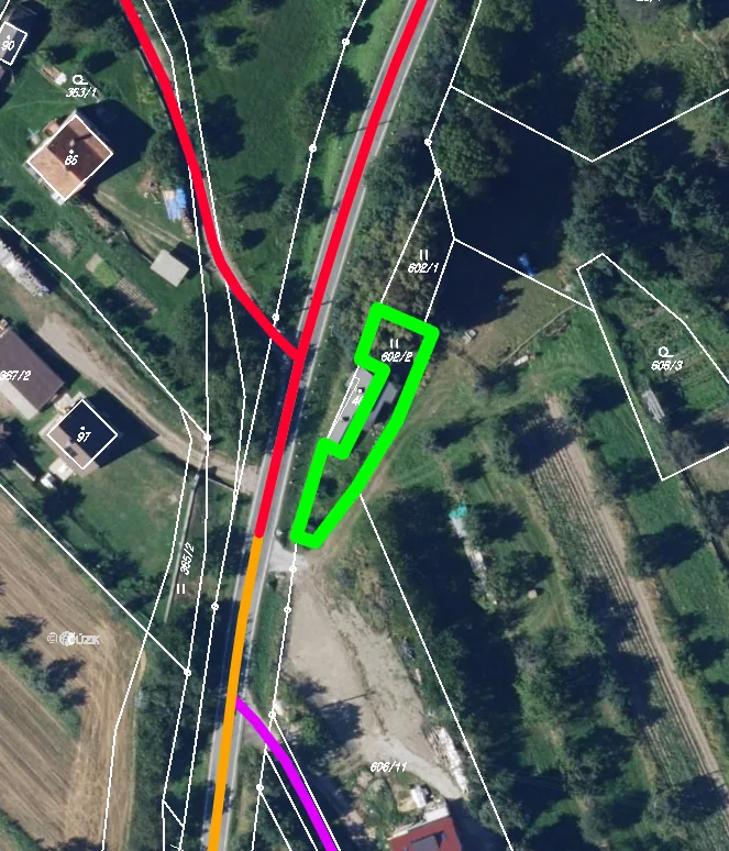 Příjezdová cesta, parcela 602/2 Synalov