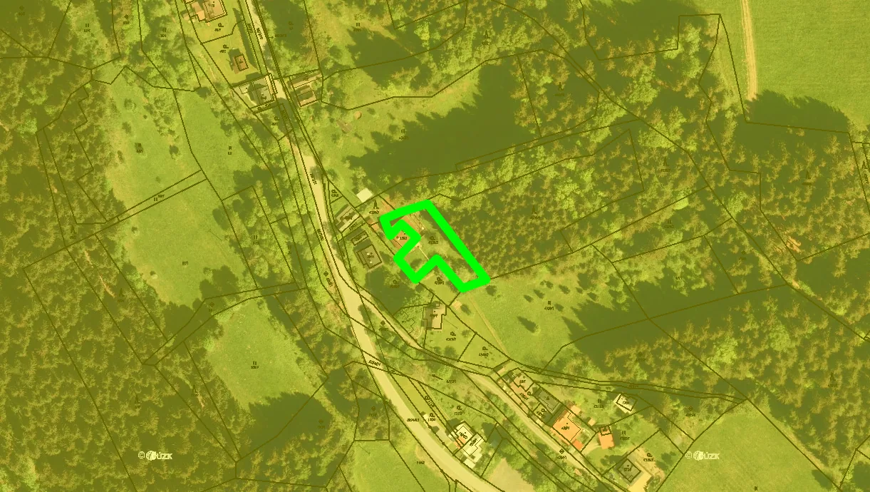 Radonový index, parcela 4330/2 Velké Karlovice
